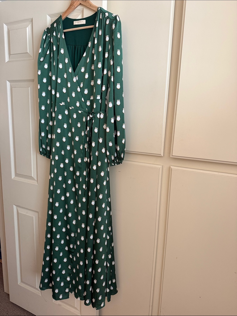 B.YELLOWTAIL ELK IVORY WRAP MAXI DRESS SIZE MEDIUM